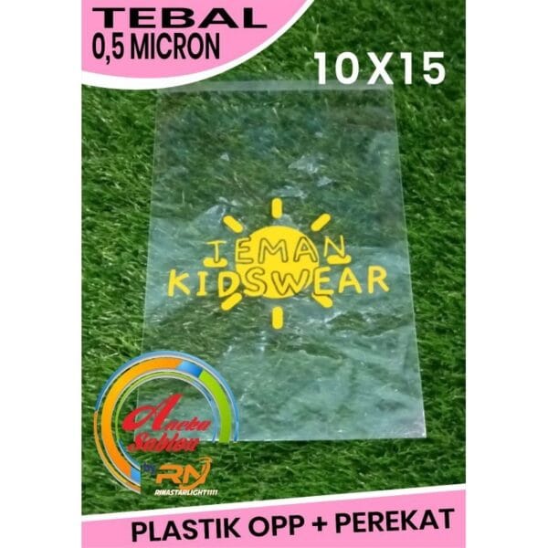 Plastik opp sablon 10x15cm tebal 30 micron, tebal 40 micron disertai perekat/lem